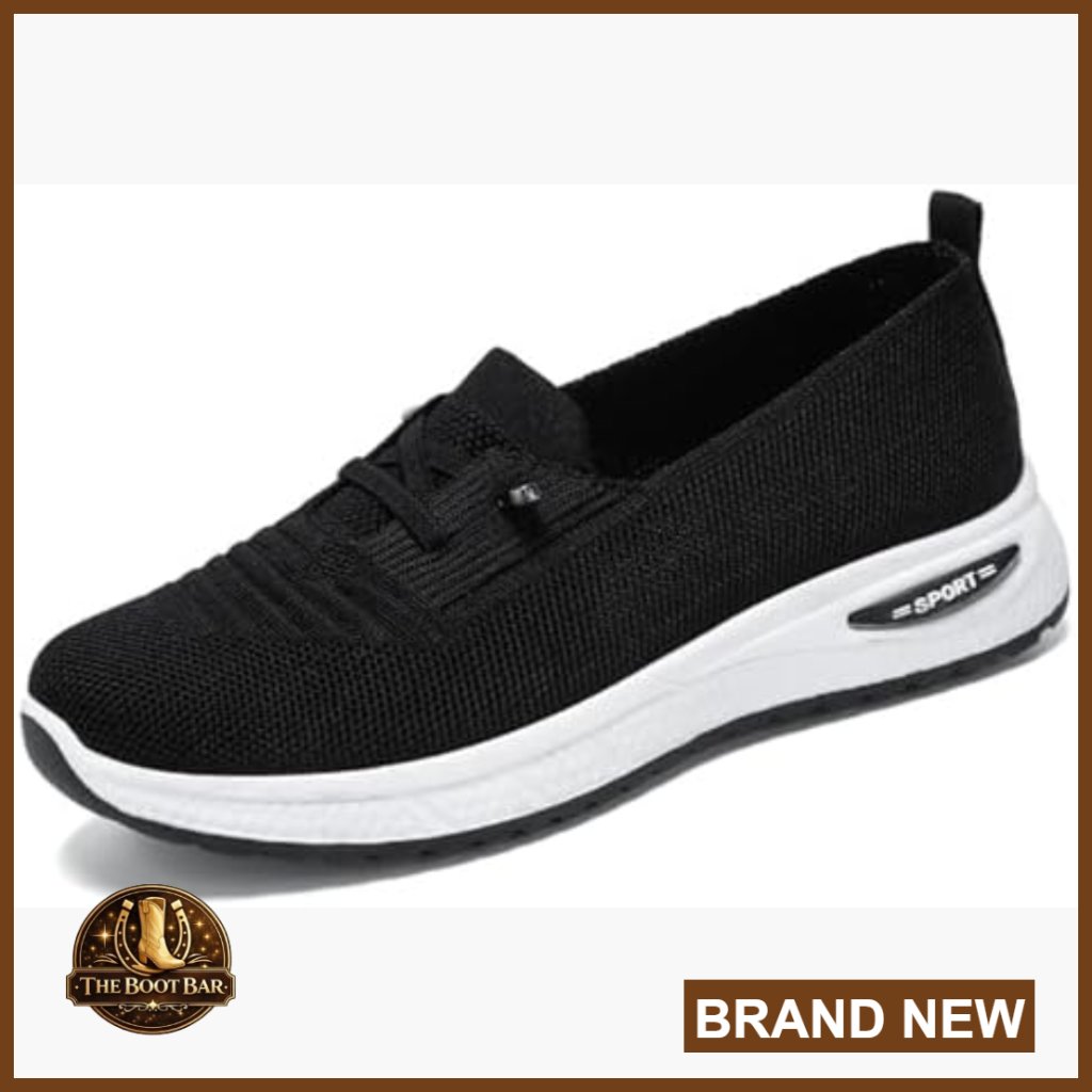 Breathable Knitted Mesh Slip-On Loafers Lightweight Orthopedic Sneakers
